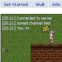 MMORPG Maker XB Sample Game Embedded Inside A Facebook Page